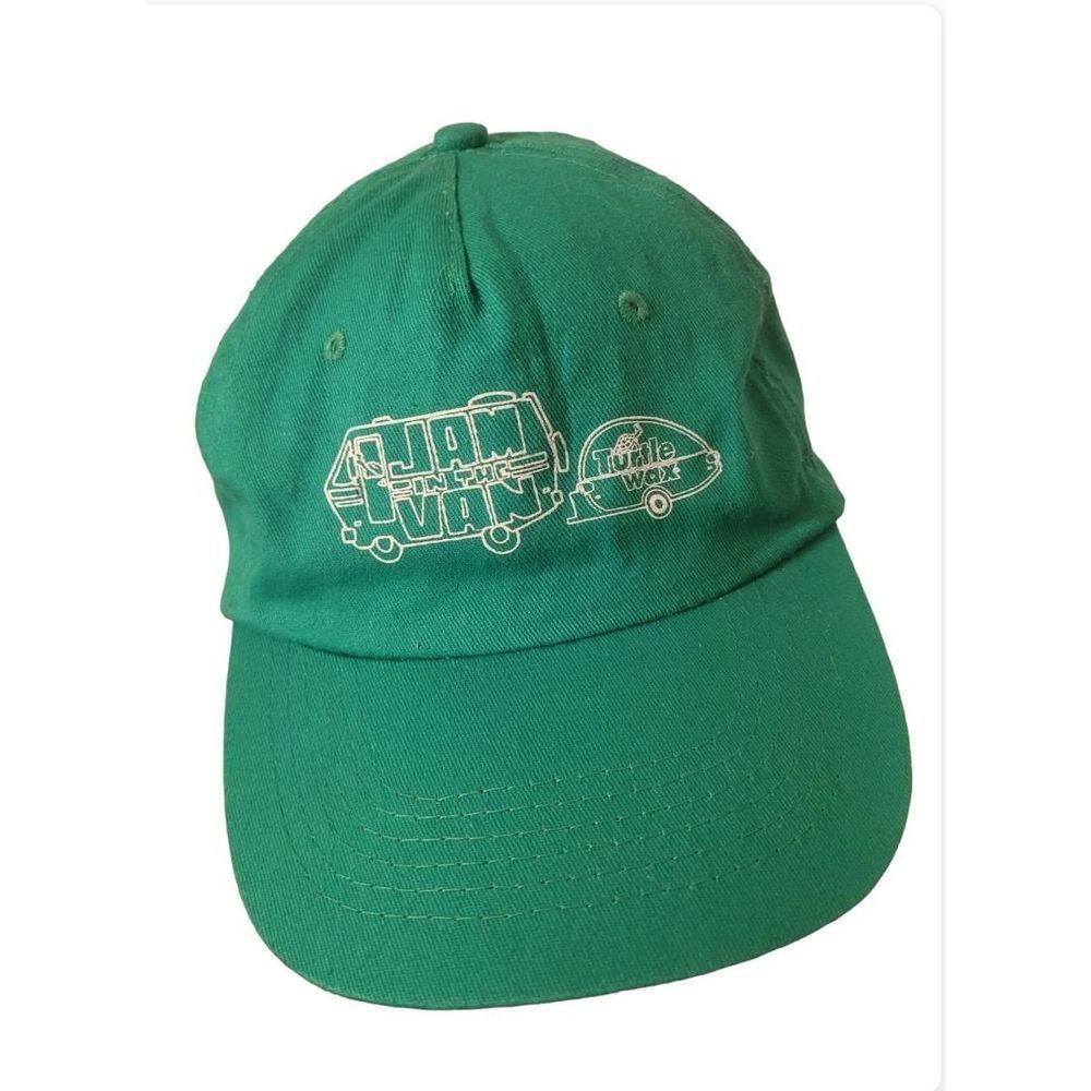 Jam in the Van Turtle Wax Hat Cap Adjustable Green Soft Hit Wear One Size